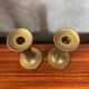 Antique Pair Of Vintage Brass Column Candle Holders