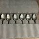 6 small silver-plated metal spoons, Vuillermet silversmiths, Art Deco, 1930