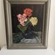 Tableau Huile sur Panneau Nature morte - bouquet de Roses Signé Schwarz