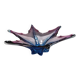 Murano Glass bowl with "leaf" shape in blue/purple/pink/transparent colors