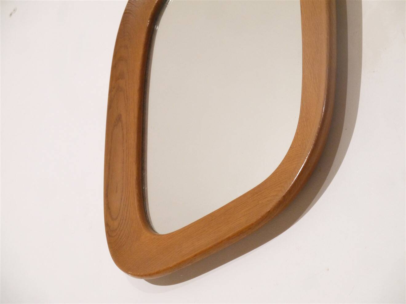 Scandinavian wooden mirror 1960