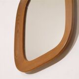 Scandinavian wooden mirror 1960