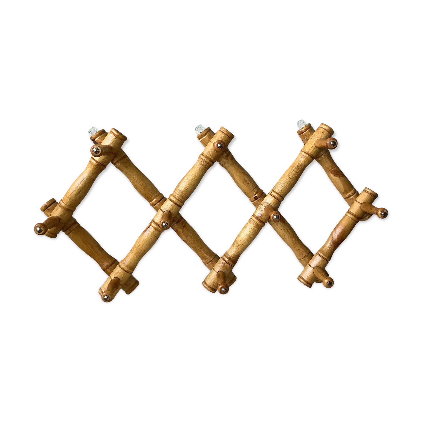 Wooden accordion coat rack turned farmhouse style
