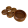 Scandinavian teak bowl and 4 ramekins