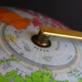 Vintage inflatable globe on stand, 1960, Taride Sevylor