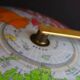Vintage inflatable globe on stand, 1960, Taride Sevylor