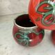 Vintage Italy handmade glazed ceramic cups
