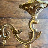 Paire d’appliques double feu anciennes en bronze- art nouveau
