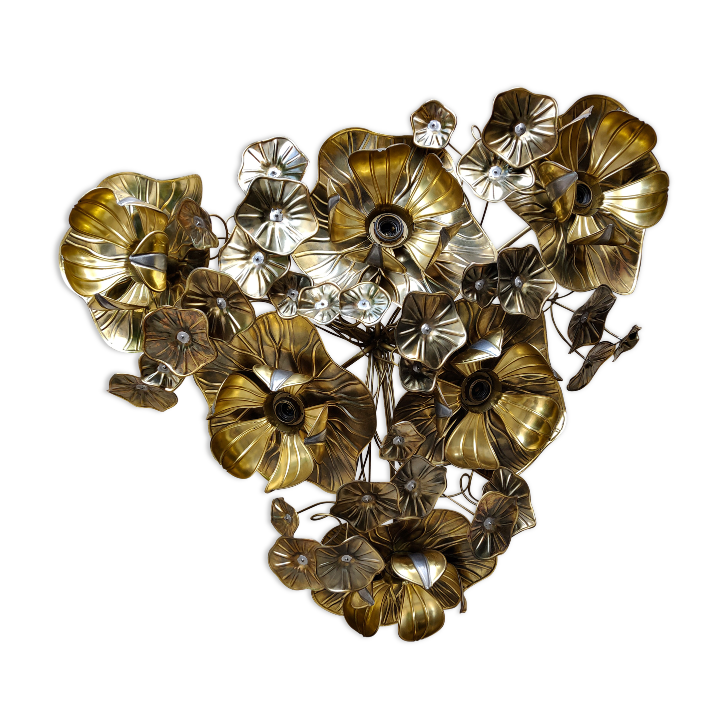 Henri Fernandez Applique or Ceiling Lotus Flower 106 cm