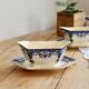 Antique ironstone sauceboat Longchamp model Rouen 19th century