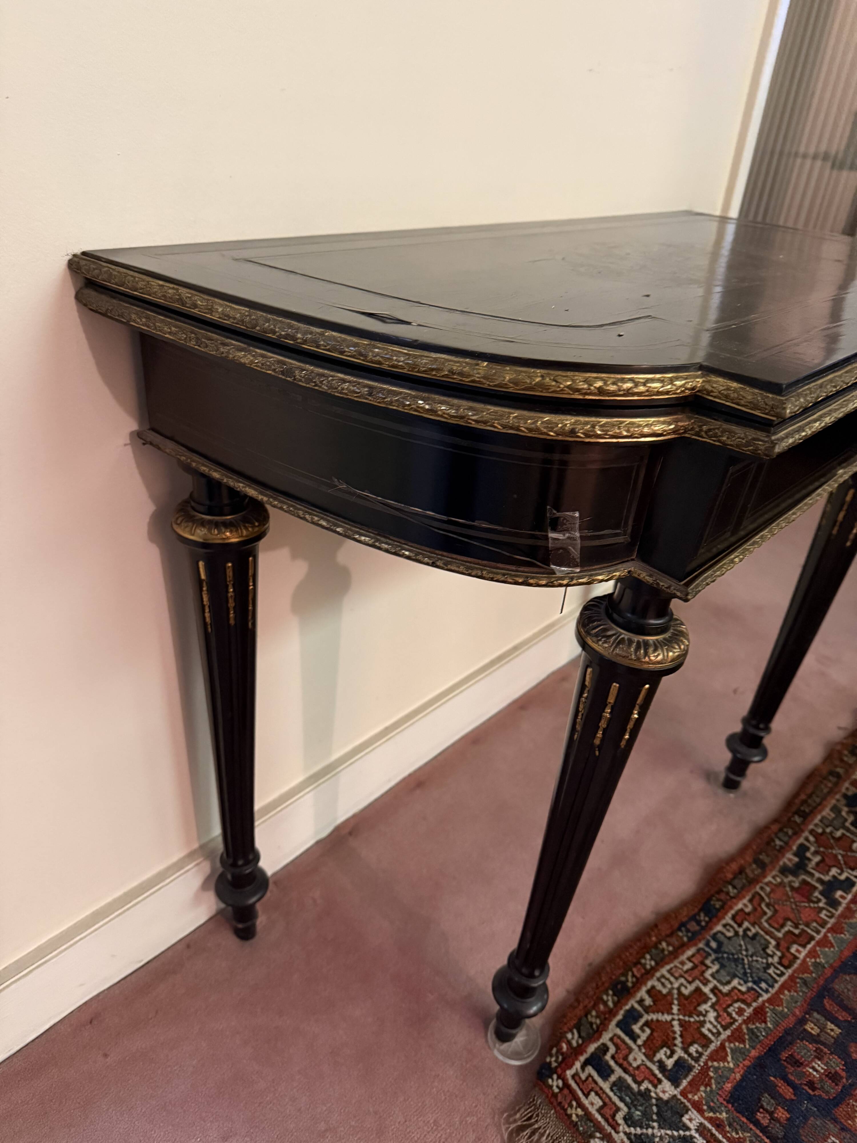 black half-moon table Napoleon III
