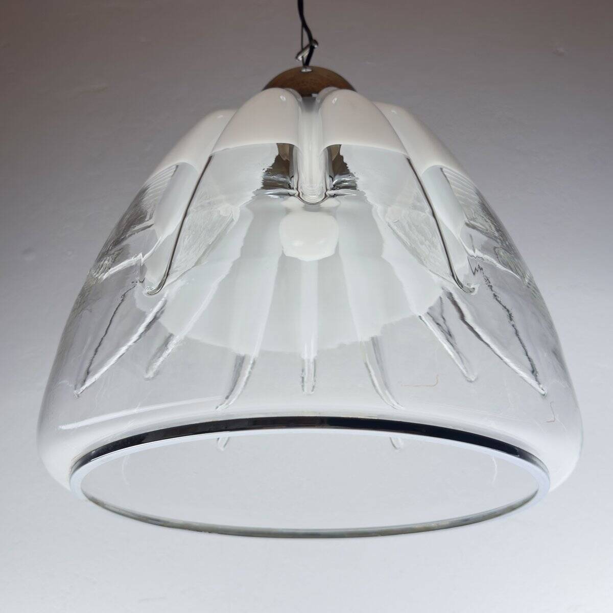 Lampe suspension en verre de Murano par Toni Zuccheri pour VeArt, Italie, années 1960