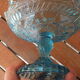 Blue molded glass display cup - Geoge Sand, 19th