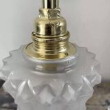 Pair of vintage gold and chiseled glass wall lights