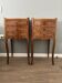 Set of 2 vintage marquetry bedside tables - Louis XV style