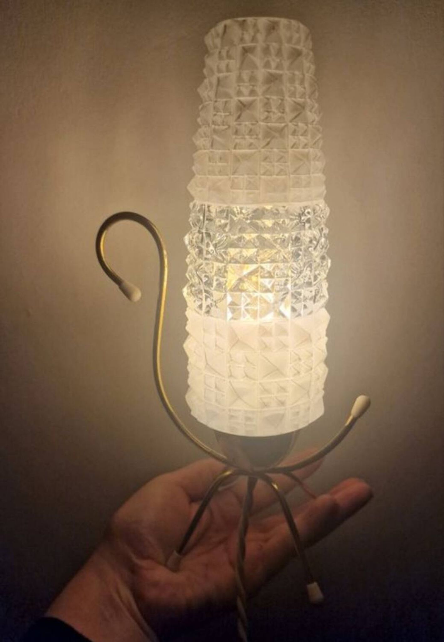 Restored 1950s bedside lamps
