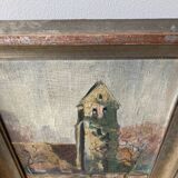 Oil painting on canvas 1920s signed