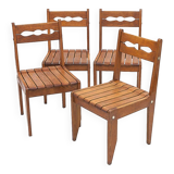 Set of 4 Guillerme and Chambron chairs
