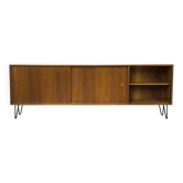 Walnut sideboard with sliding doors by Franzmeyer, 1959