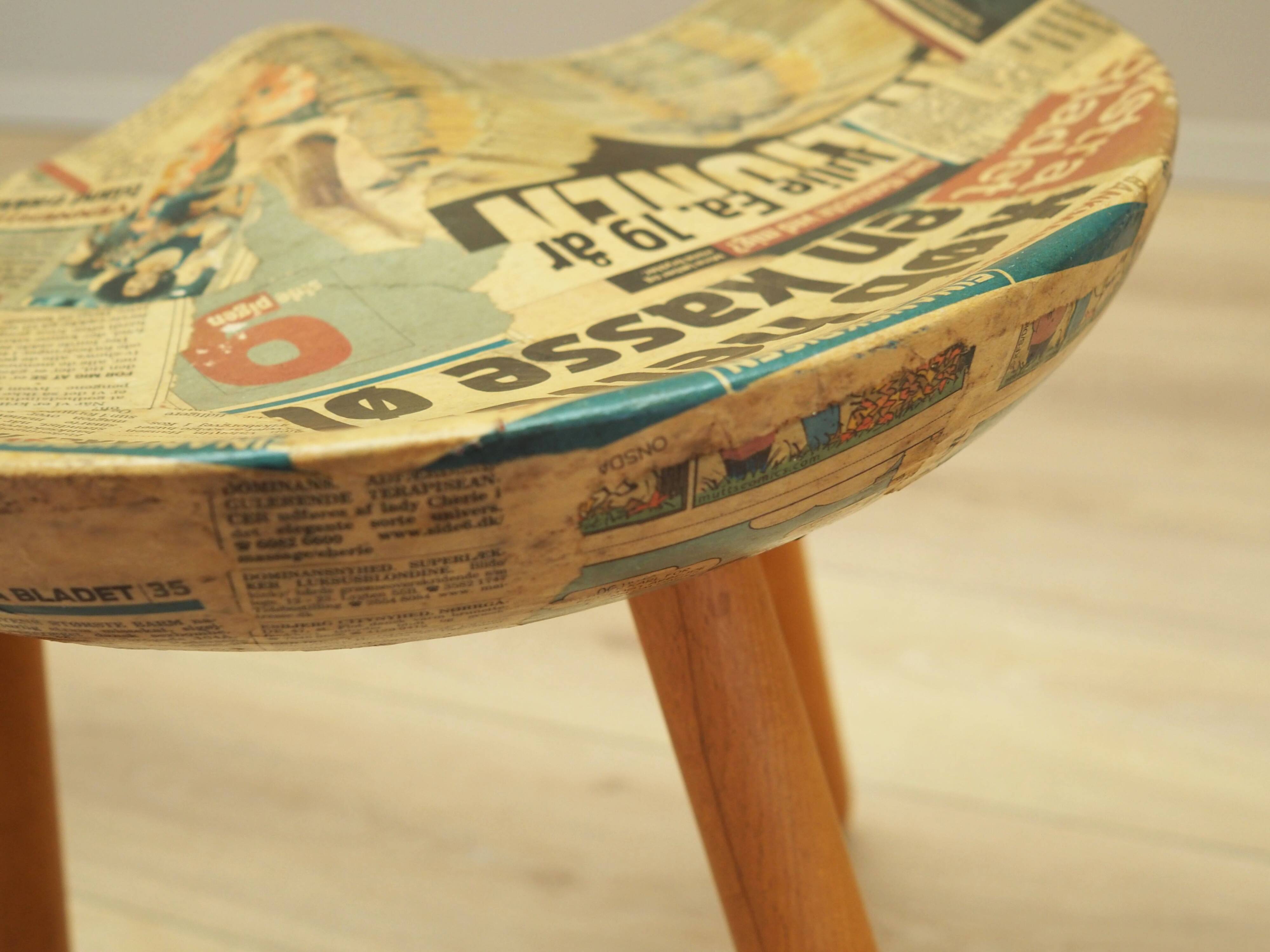 Tripod stool, Danish design, 1950s, designer: Arne Hovmand-Olsen
