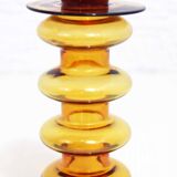 Space age glass candle holder