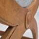 1960s, Danish armchair in solid oak wood, reupholstered, KVADRAT furniture wool.