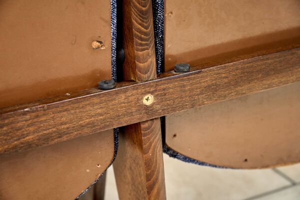 Chaises de cinéma pliantes vintage bleues, Tchécoslovaquie des années 1970