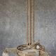 Large Art Deco chandelier, made of finely wrought wrought iron.