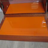 Small rosewood bar lounge sideboard with compass legs