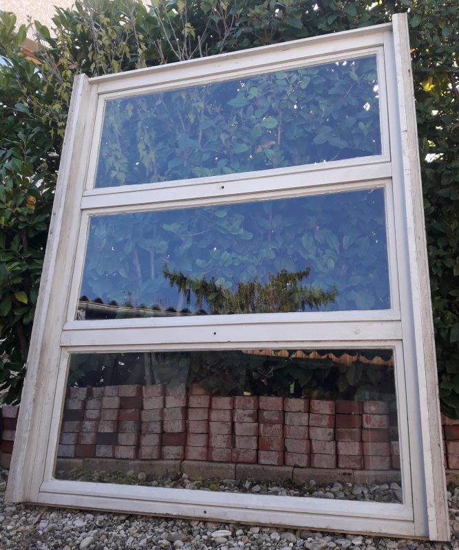 Wooden canopy 3 windows with bellows and abbatant