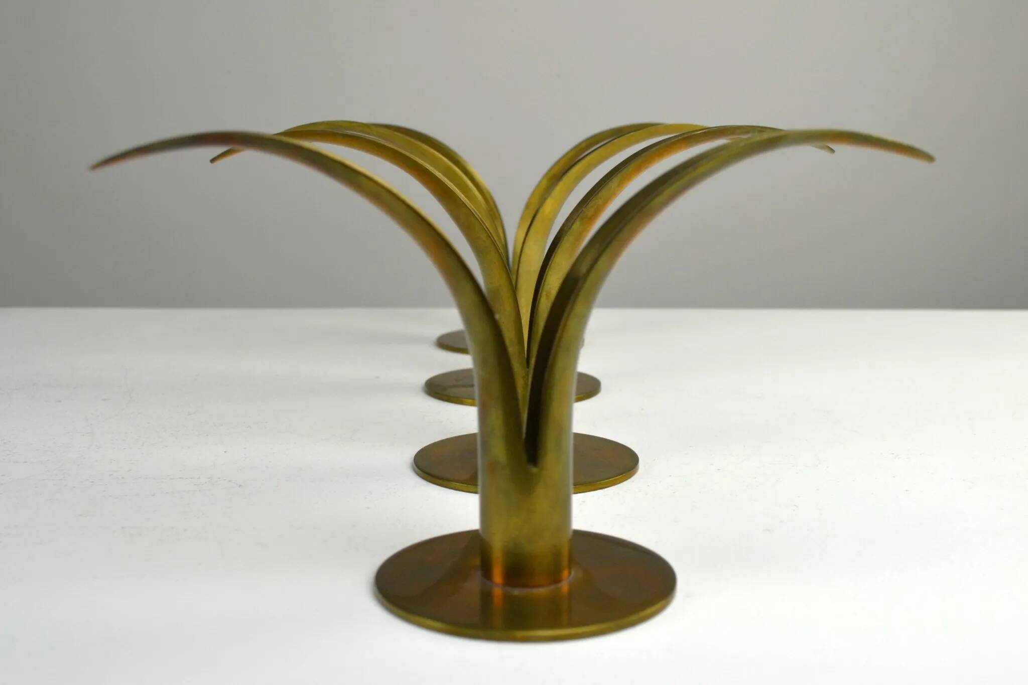 “Liljan” Candleholders — Ivar Ålenius-Björk for Ystad-Metall, Sweden, Late 1940s