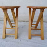 Pair of 80s folding stools