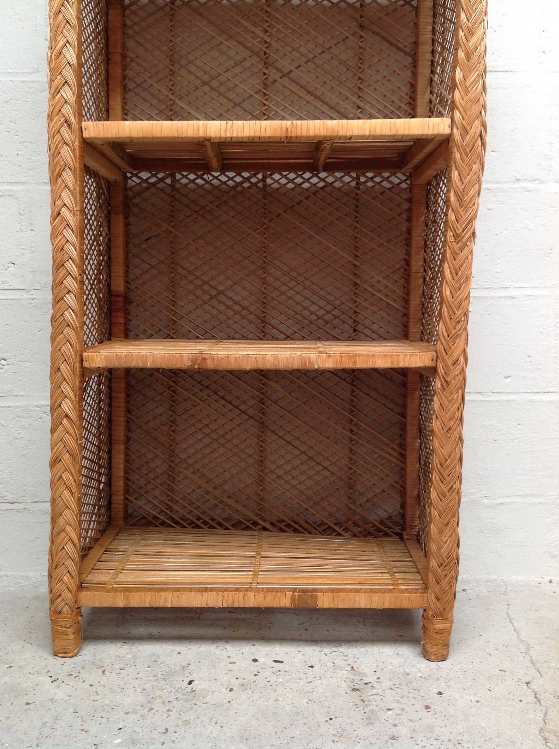 Vintage rattan shelf