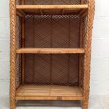 Vintage rattan shelf