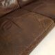 Vintage brown Danish leather sofa Mogens Hansen