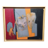 Masque - Yves Degorre, huile sur toile