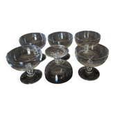 6 Vintage Champagne Glasses