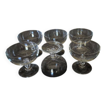6 Vintage Champagne Glasses