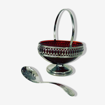 Caviar display and spoon