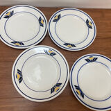 Set of 4 Art Deco plates