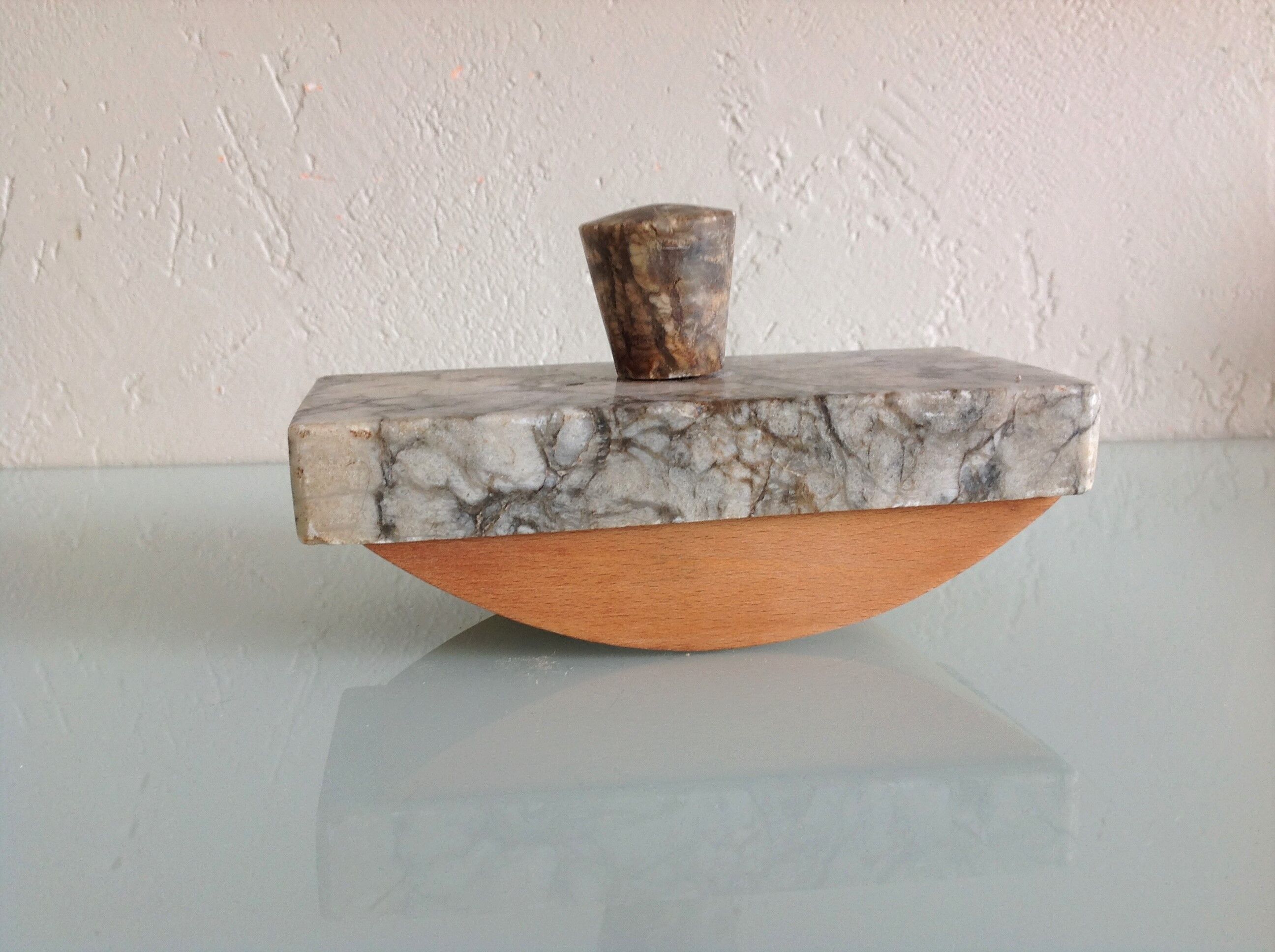 Blotter stamp in gray vintage marble 40s-50s