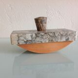 Blotter stamp in gray vintage marble 40s-50s