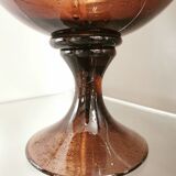 Grande coupe "de mariage" en verre de Biot de 40cm