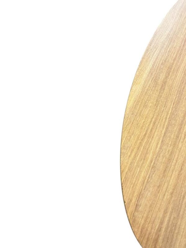 Table basse ovale rétro en bois
