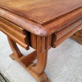 Art Deco extendable desk table 1930 braced base