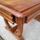 Table bureau extensible Art Déco 1930 piétement en accolades