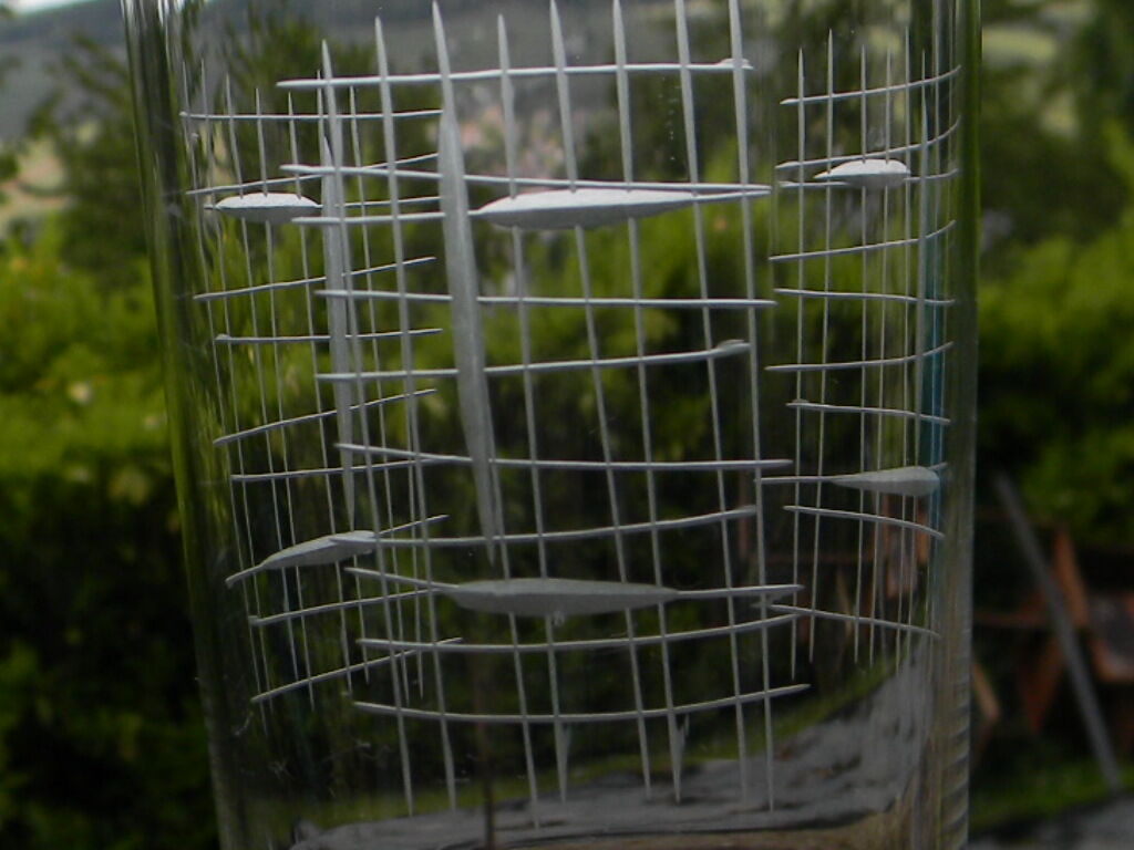 Set of 8 glass water glasses 1950s