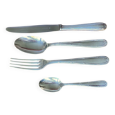 Ménagère Alfenide Christofle métal argenté - 48 pièces modèle Rubans