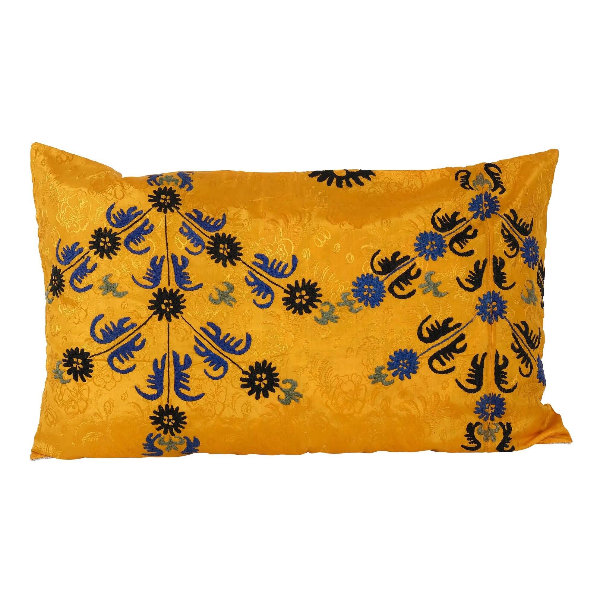 Vintage embroidered cushion cover 102x61 cm