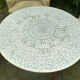 Table basse scandinave des années 50/60 mosaïque laiton